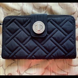 Vera Bradley Microfiber Turnlock wallet
